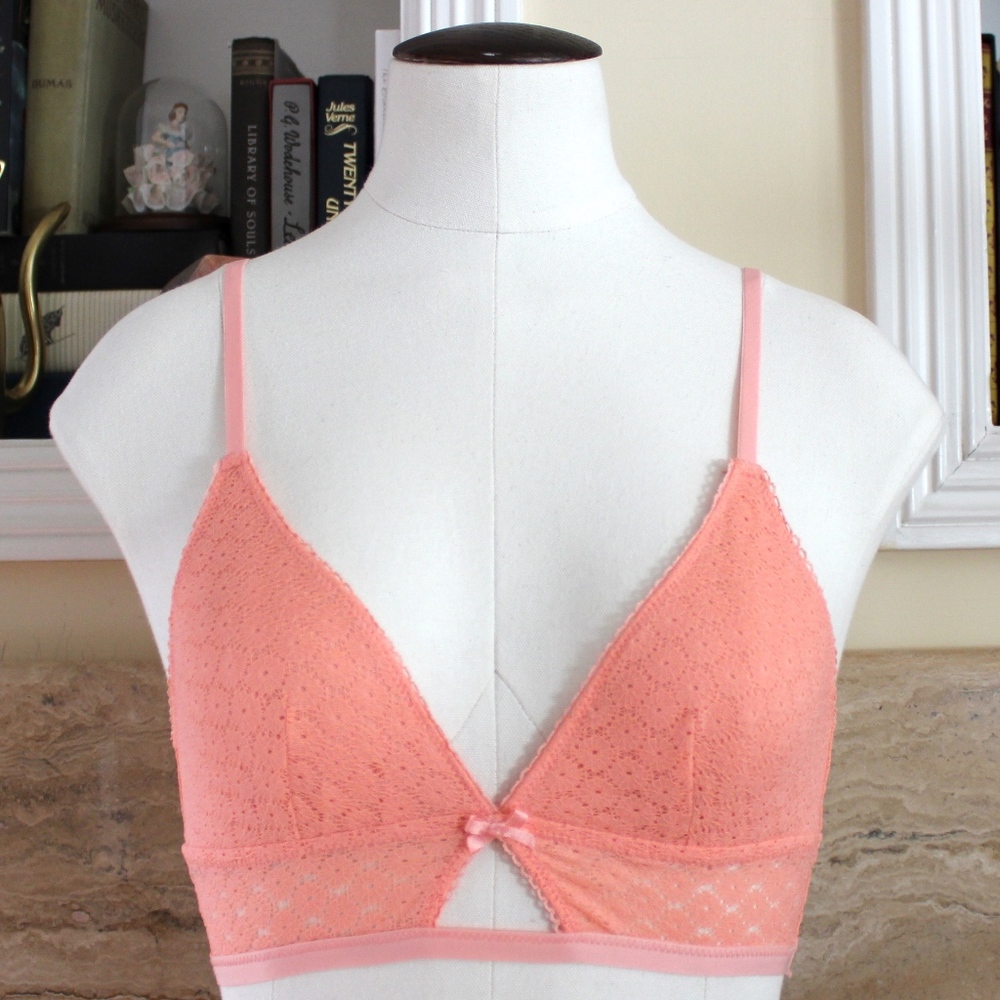 Aerie Peach Lace Bralette